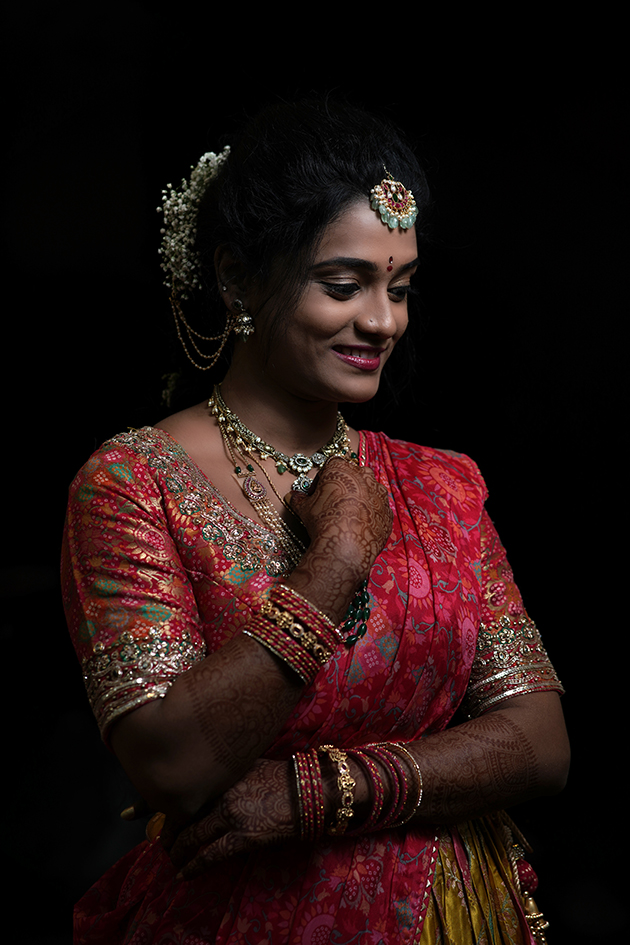 Bride with Pink Attire.